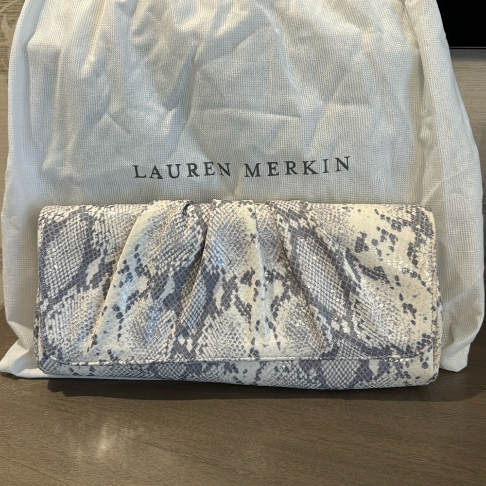 Lauren Merkin Snakeskin Clutch